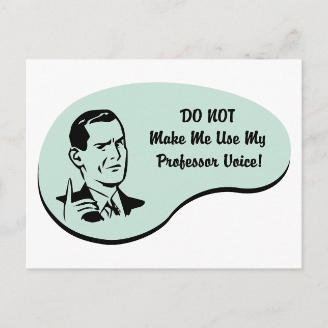 Carte Postale Professeur Voice (Devant)