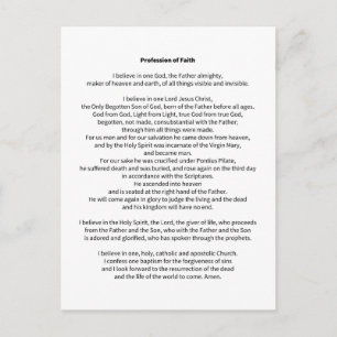 Carte Postale Profession de foi