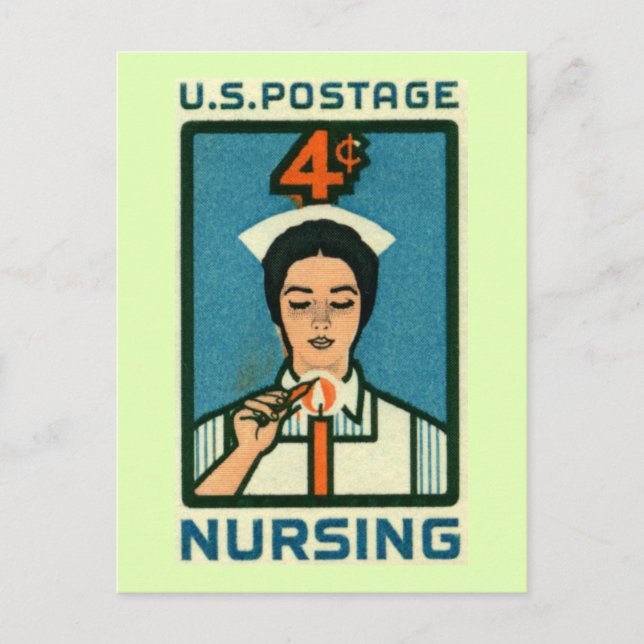 Carte Postale Profession infirmière Vintage (Devant)