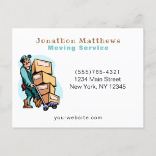 Carte Postale Professional Moving Guy Entreprise Service Entrepr