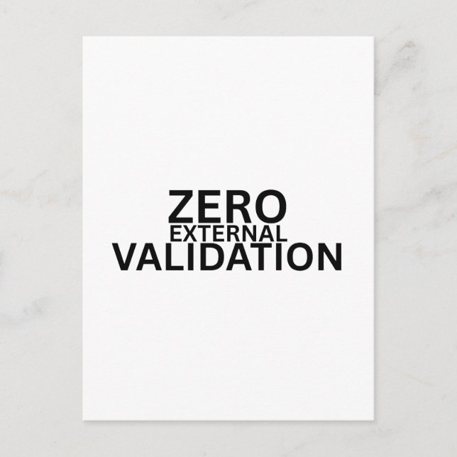 Carte Postale Professionnel de la validation externe zéro (Devant)