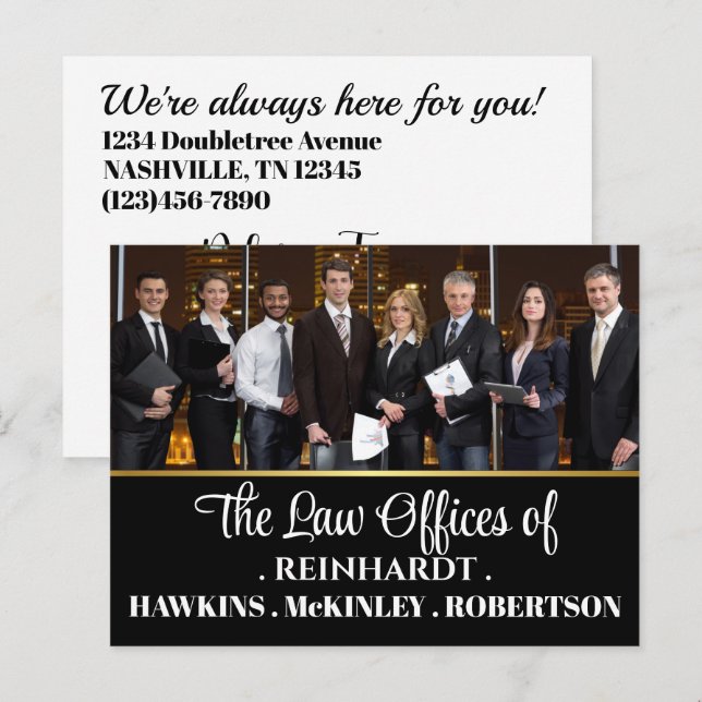 Carte postale professionnelle (Devant / Derrière)