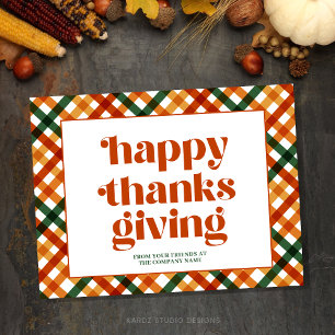 Carte postale professionnelle Bon thanksgiving per