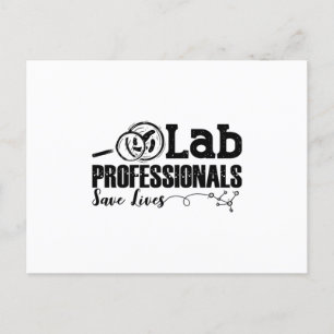 Carte Postale Professionnels du laboratoire Sauver des vies Labo