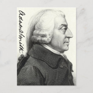 Carte Postale Profil Adam Smith (avec signature)