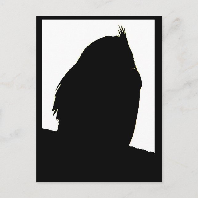 Carte postale Profil de chouette à grande corne (Devant)