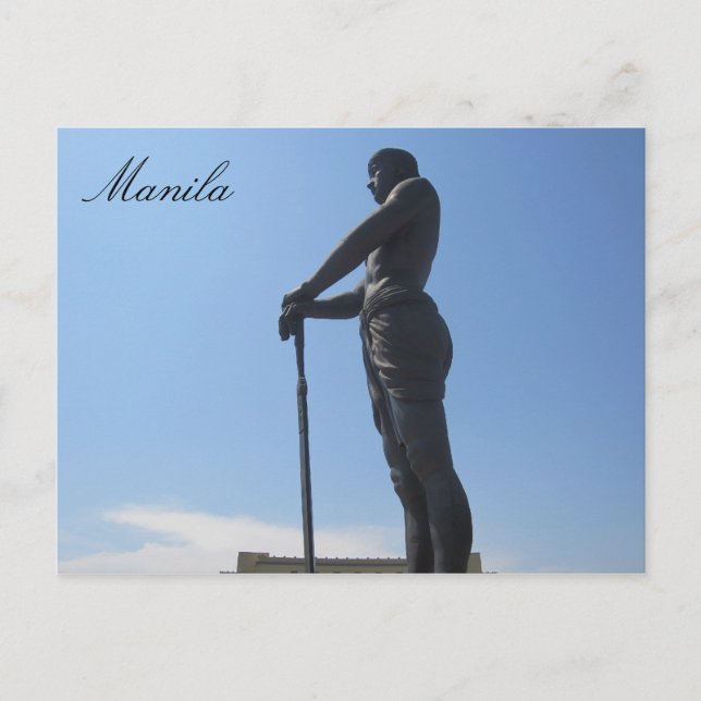 Carte Postale profil de la statue de manille (Devant)