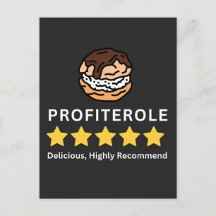 Carte Postale Profiterole 5 étoiles pour amoureux des profiterol