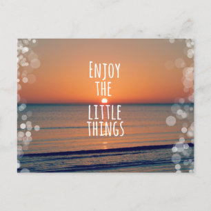 Carte Postale Profitez de la citation du coucher de soleil de Li