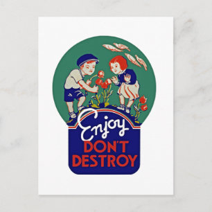 Carte Postale Profitez de ne pas détruire