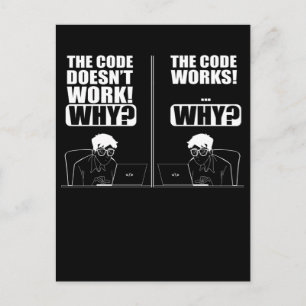 Carte Postale Programmateur amusant pour le Coding de l'ingénieu