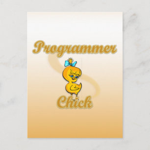 Carte Postale Programmer Chick