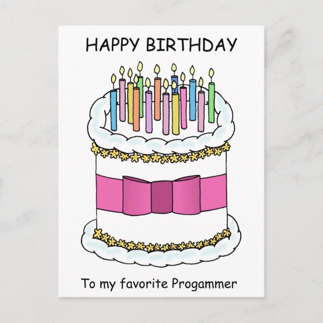 Carte Postale Programmer Joyeux Anniversaire (Devant)