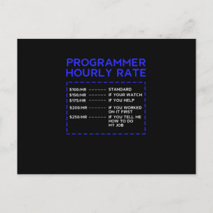 Carte Postale Programmeur Horaire Programmation Codage Coder Gi