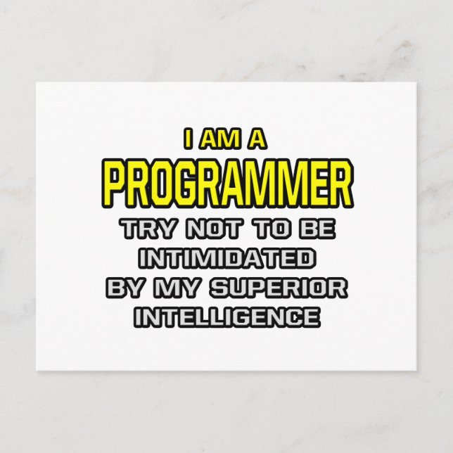 Carte Postale Programmeur...Intelligence supérieure (Devant)