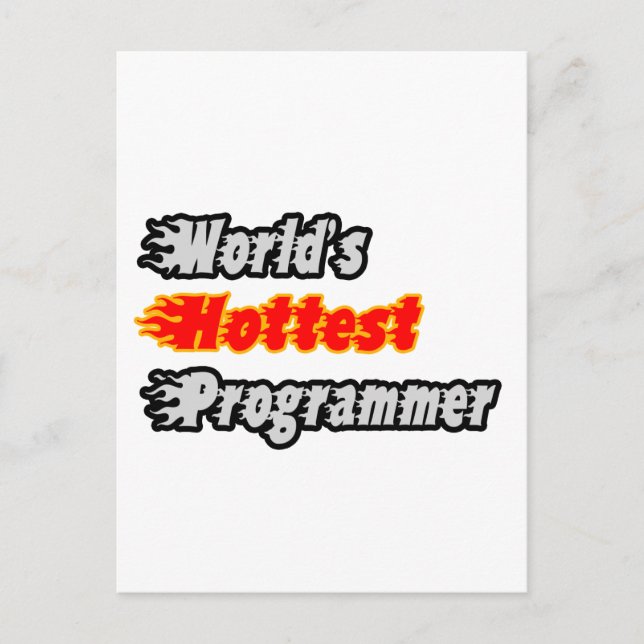 Carte Postale Programmeur le plus chaud du monde (Devant)