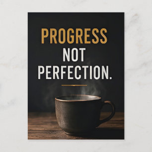 Carte Postale 📈 Progrès et non Perfection Motivation Quotidienn