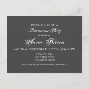 Carte Postale projecteur d'invitation de retraite personnalisabl