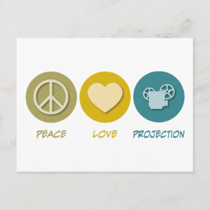 Carte Postale Projection Peace Love