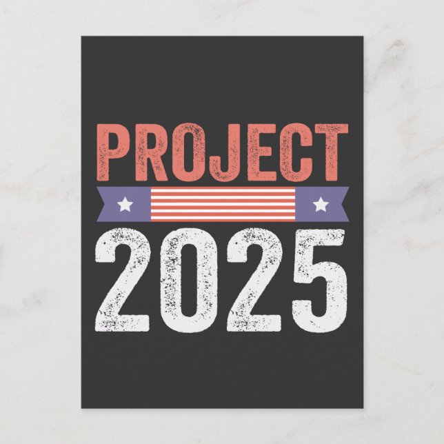 Carte Postale Projet 2025 Trump American Patroitic T-Shirt (Devant)