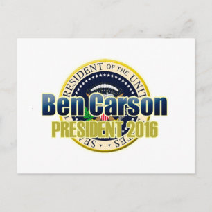 Carte Postale Projet Benjamin Carson pour le président