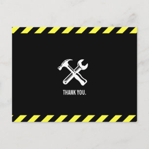 Carte Postale Projet de construction Merci personnalisé