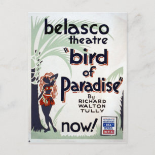 Carte Postale Projet de théâtre fédéral vintage Bird of Paradise