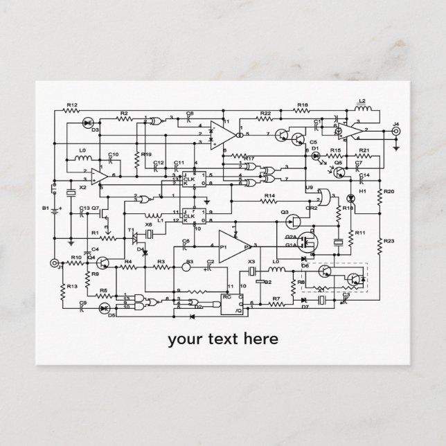 Carte Postale projet électronique (Devant)