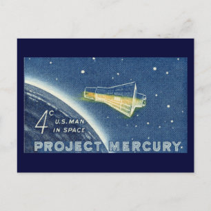 Carte Postale Projet Mercury, US Man in Space