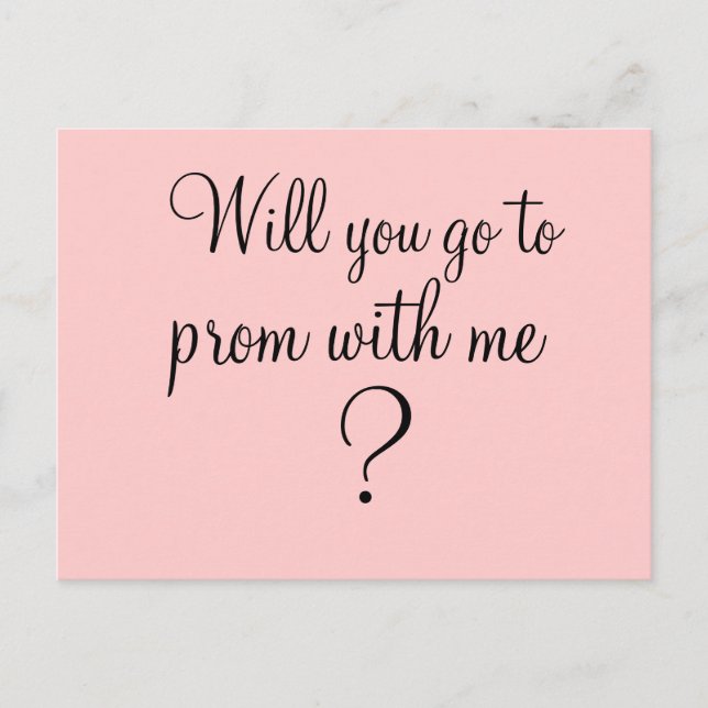 Carte Postale Prom avec moi ? Oui/Non (Devant)