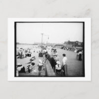 Promenade à pied et plage, Asbury Park, NJ Vintage
