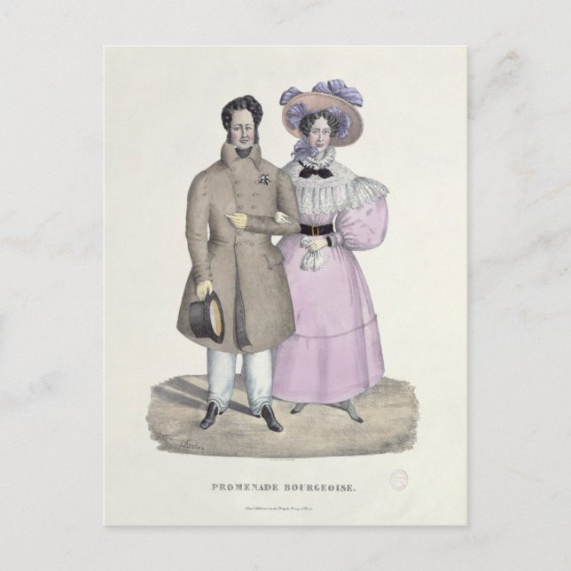 Carte Postale Promenade Bourgeoise (Devant)