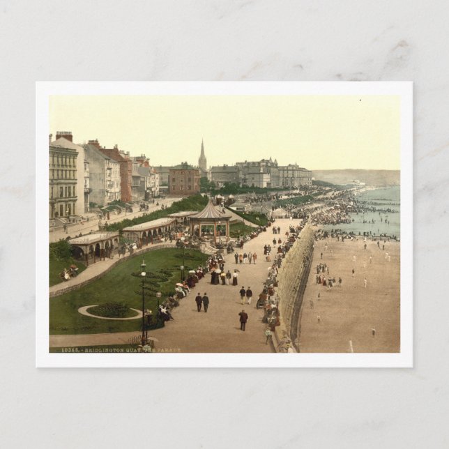 Carte Postale Promenade, Bridlington, Yorkshire, Angleterre (Devant)