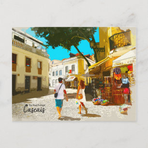 Carte Postale Promenade d'après-midi à Cascais Portugal