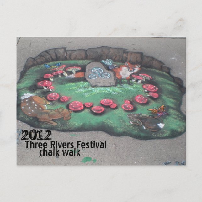 Carte Postale Promenade de chalk 2012~carte postale (Devant)
