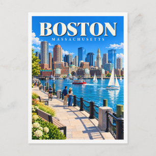 Carte Postale Promenade de Fan Pier Boston Massachusetts Souveni