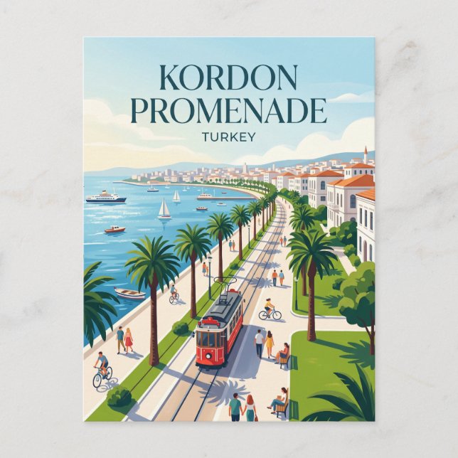 Carte Postale Promenade de Kordon Turquie (Devant)