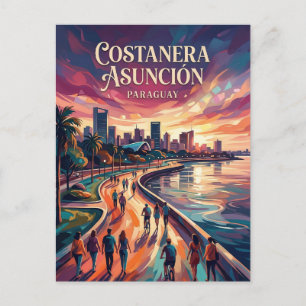 Carte Postale Promenade de la Costanera d'Asunción Paraguay