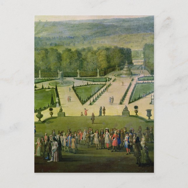 Carte Postale Promenade de Louis XIV par le Parterre du Nord (Devant)