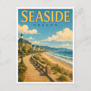 Carte Postale Promenade de Seaside Oregon GeoSaga