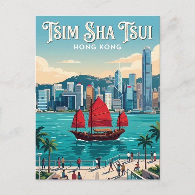 Carte Postale Promenade de Tsim Sha Tsui Hong Kong (Devant)