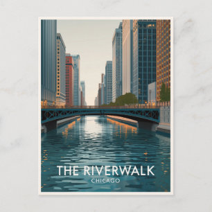 Carte Postale Promenade du Chicago Riverwalk : Vues du centre-vi