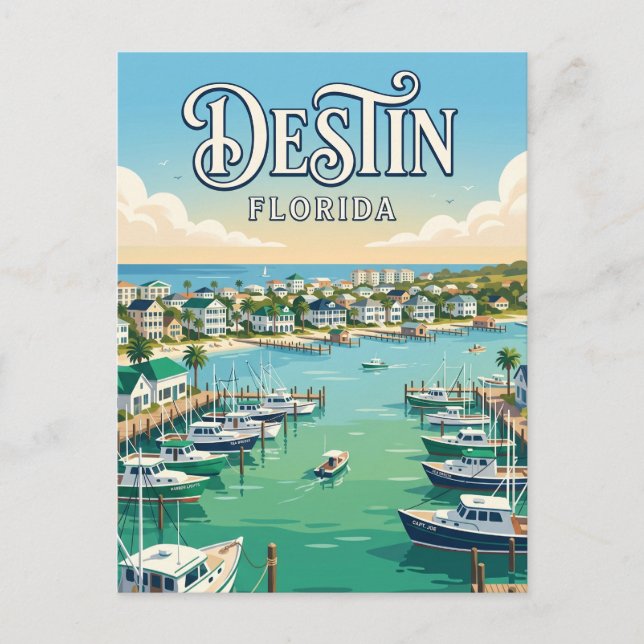 Carte Postale Promenade du front de mer de Destin USA (Devant)