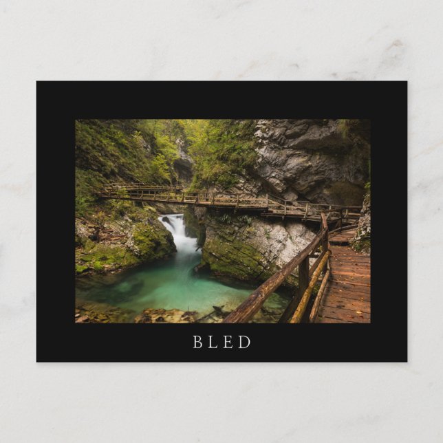 Carte Postale Promenade en bois à travers le canyon de la Gorge  (Devant)