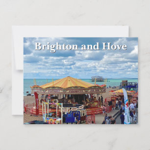 Carte Postale Promenade en front de mer de Brighton et de Hove