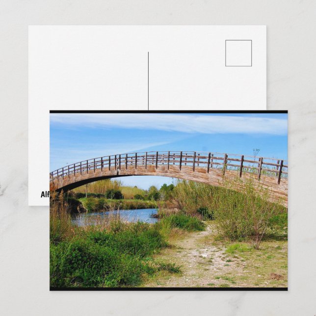 Carte Postale Promenade estivale le long de la Túria (Devant / Derrière)