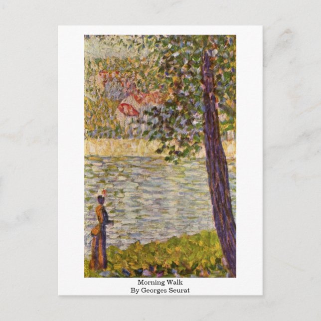 Carte Postale Promenade matinale de Georges Seurat (Devant)