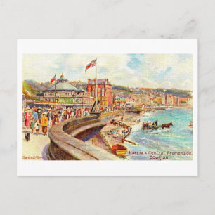 Carte Postale Promenade Vintage, Douglas, Île de Man