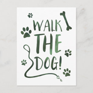 Carte Postale promener le chien