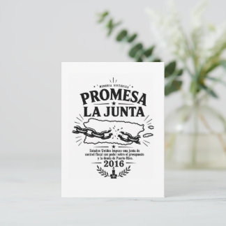 Carte Postale PROMESA La Junta Porto Rico Mémoire Historique
